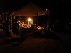 Camp at night